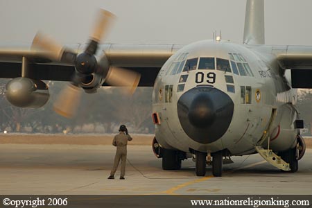 Royal Thai Air Force: Engine Startup on a Thai Air Force C-130H