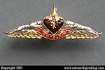 Royal Thai Army: Small Thahan Sua Metal Pin (Red Variant)