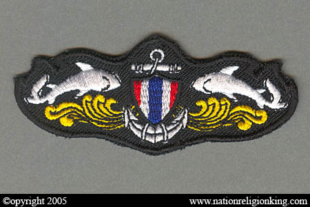 Royal Thai Navy: Seal/UDT Dolphins Patch Variant