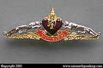 Royal Thai Army: Large Thahan Sua Metal Pin (Red Variant)