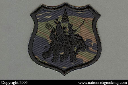 Border Patrol Police: Border Patrol Police Shoulder Patch with Tiger-Stripe Camouflage (PARU)