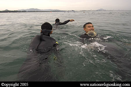 Border Patrol Police: Sea Air Rescue training off the coast of Cha-Am, Thailand.