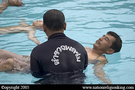 Border Patrol Police: Members of Sea Air Rescue conducting water safety training. Hua Hin, Thailand.