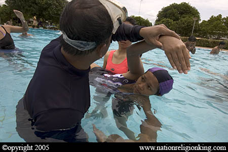 Border Patrol Police: Members of Sea Air Rescue conducting water safety training. Hua Hin, Thailand.