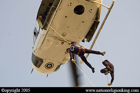 Border Patrol Police: Sea Air Rescue Demonstration. Chiang Mai, Thailand.