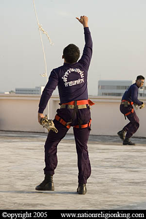 Border Patrol Police: Sea Air Rescue Demonstration. Chiang Mai, Thailand.